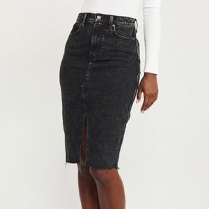 Abercrombie & Fitch Black Jean Denim Skirt